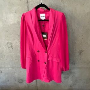 Hot pink blazer dress